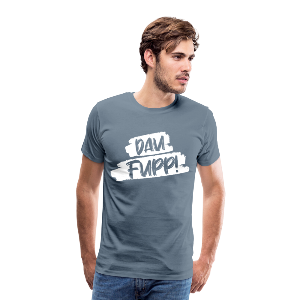 Dau Fupp Männer Premium T-Shirt - Blaugrau