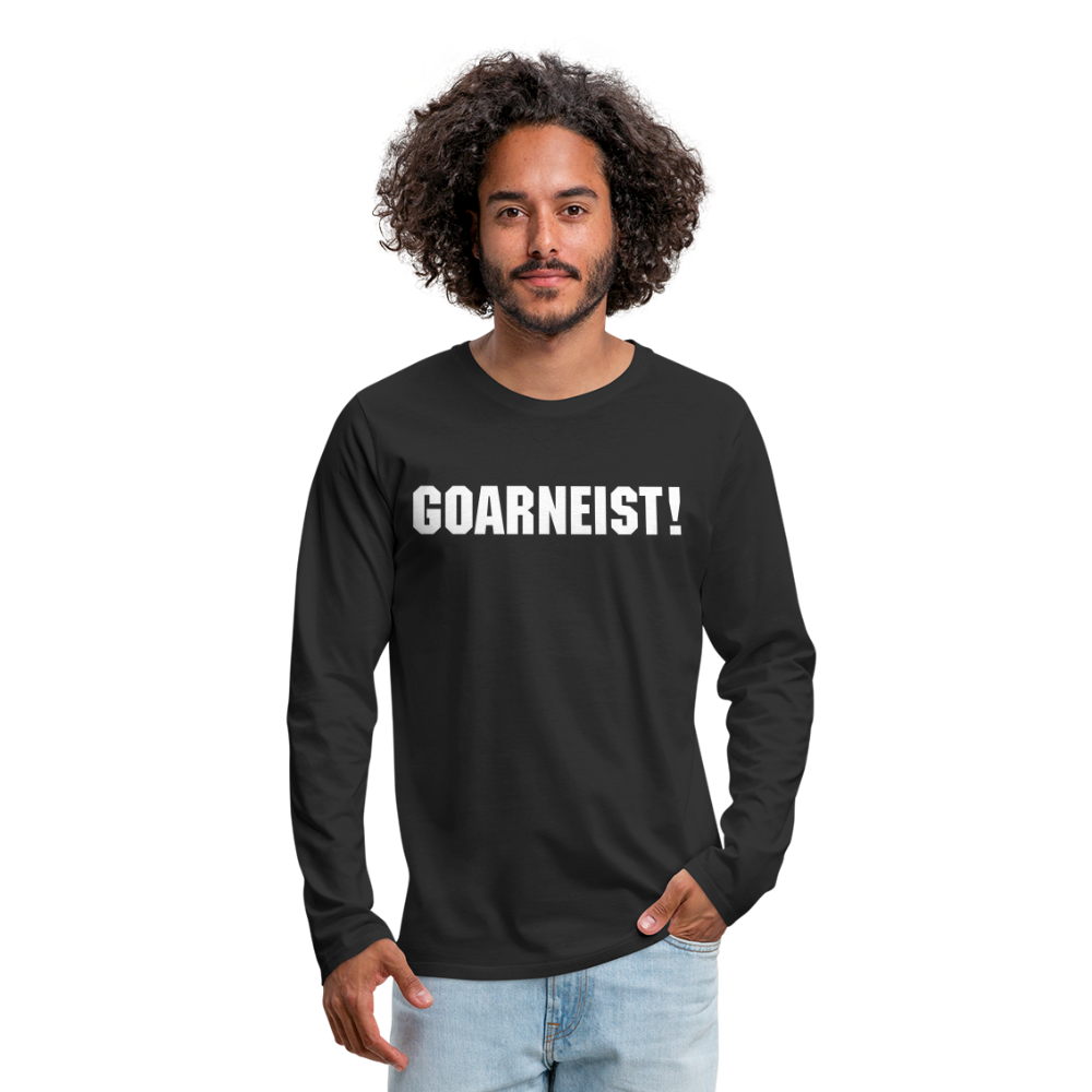 Goarneist Männer Premium Langarmshirt - Schwarz