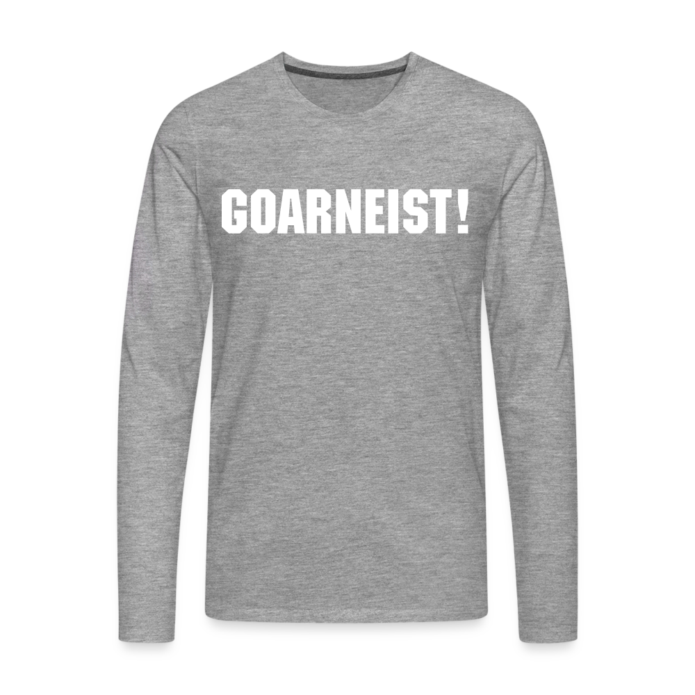 Goarneist Männer Premium Langarmshirt - Grau meliert