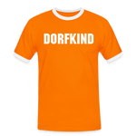 Dorfkind Männer Kontrast-T-Shirt - Orange/Weiß