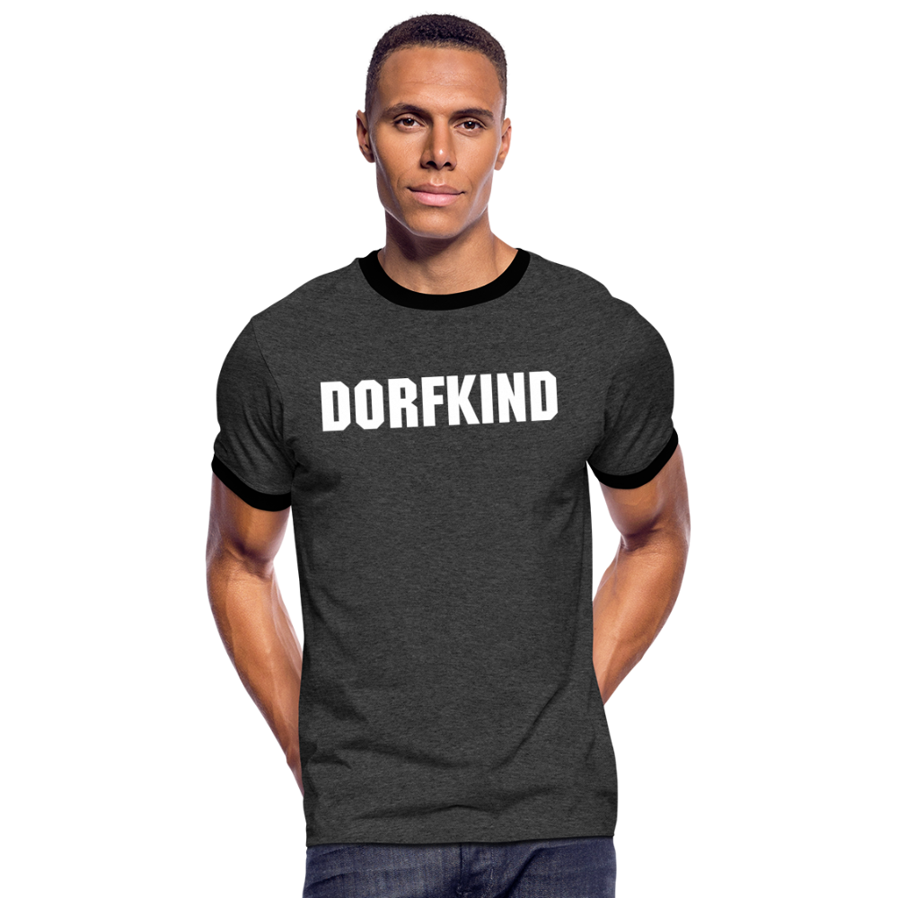 Dorfkind Männer Kontrast-T-Shirt - Anthrazit/Schwarz