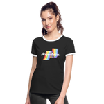 Pride Frauen Kontrast-T-Shirt - Schwarz/Weiß