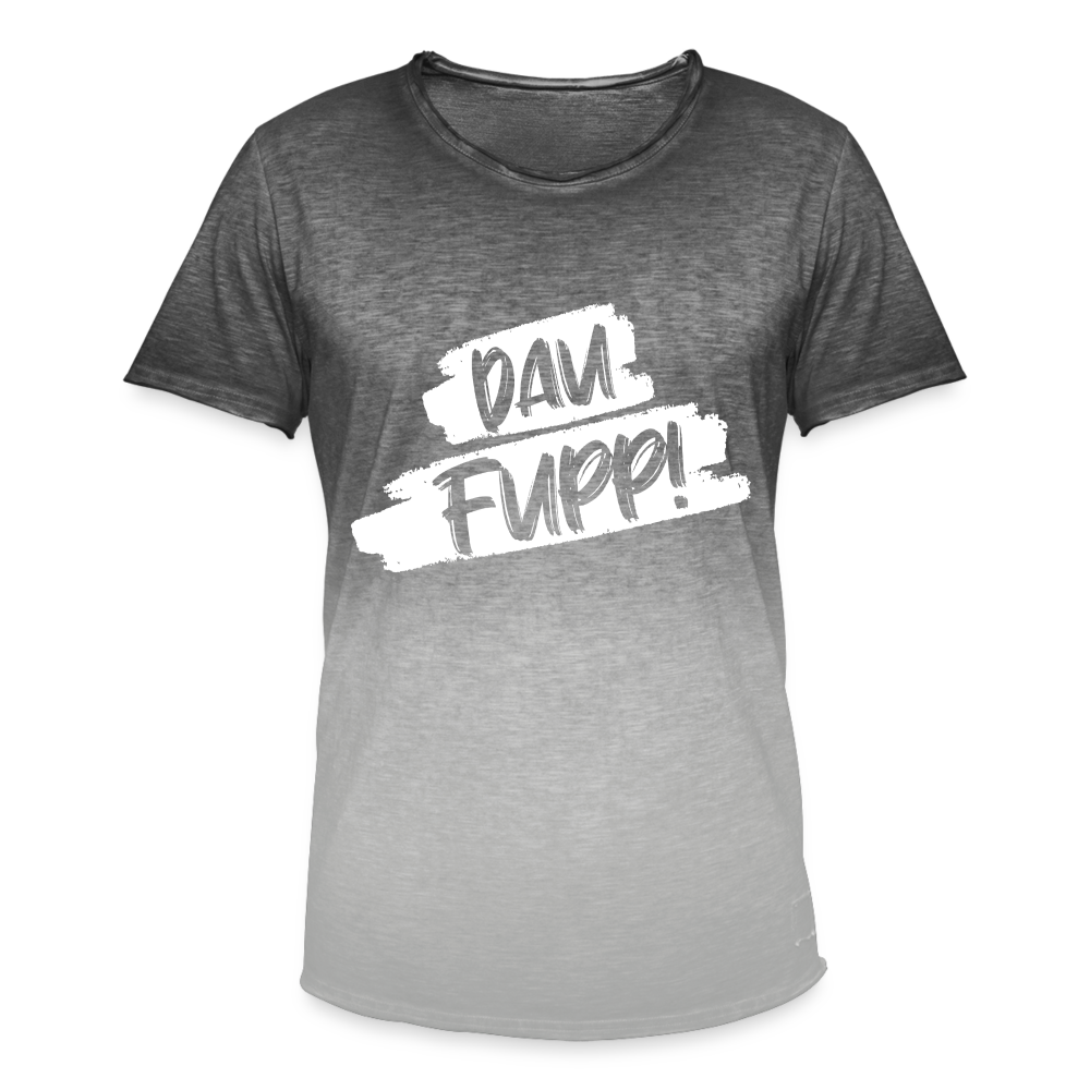 Dau Fupp Männer T-Shirt mit Farbverlauf - Dip Dye Grau