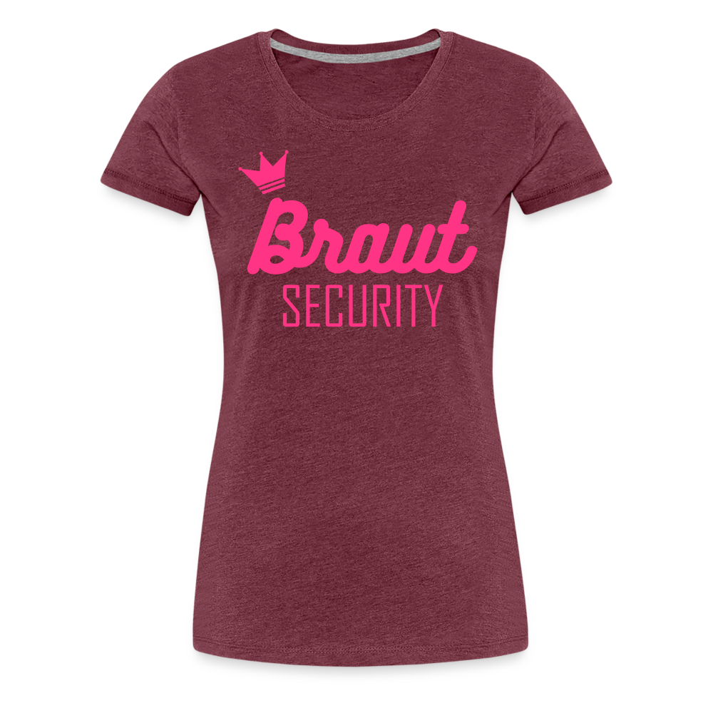 Braut Security Shirt - Bordeauxrot meliert