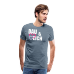 DAU & EICH Männer Premium T-Shirt - Blaugrau