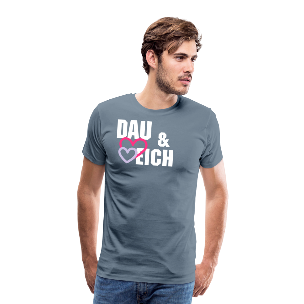 DAU & EICH Männer Premium T-Shirt - Blaugrau