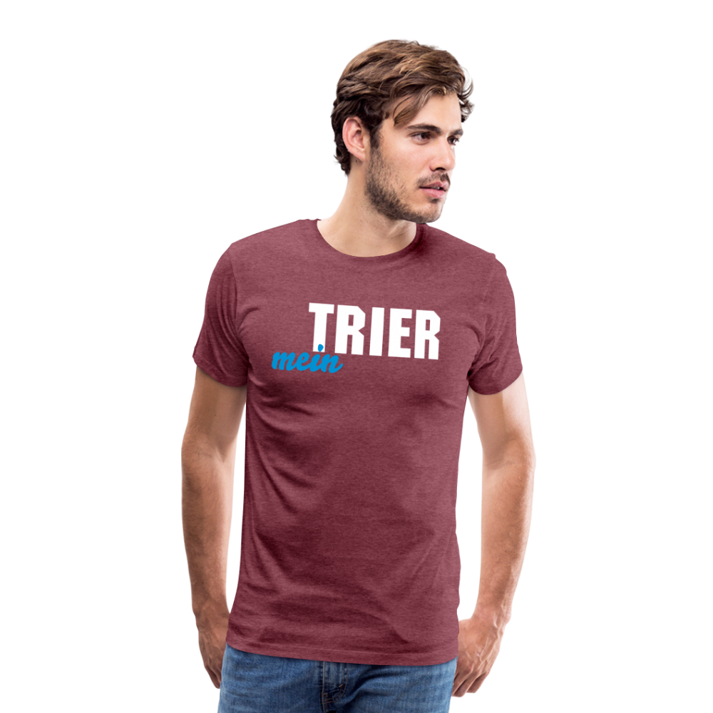 Mein Trier Männer Premium T-Shirt - Bordeauxrot meliert