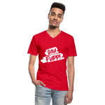 Dau Fupp-Shirt mit V-Ausschnitt - Rot