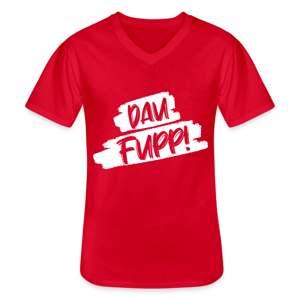 Dau Fupp-Shirt mit V-Ausschnitt - Rot