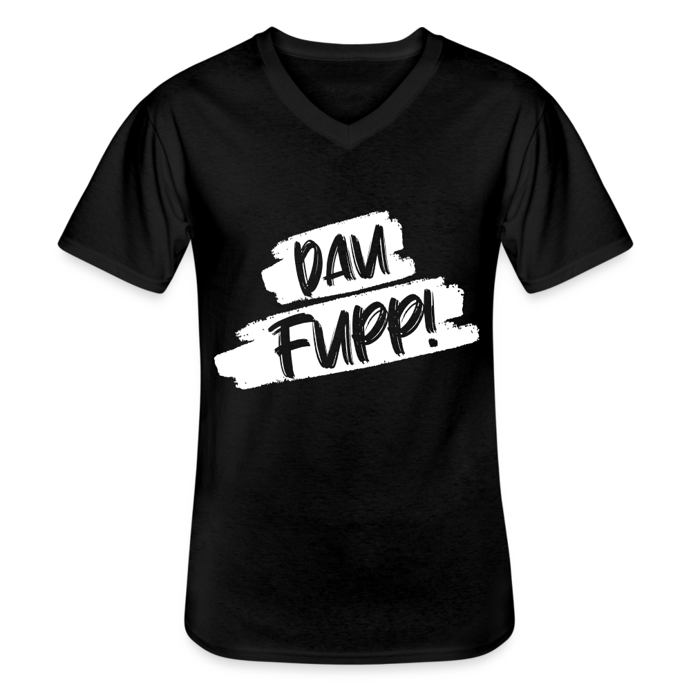 Dau Fupp-Shirt mit V-Ausschnitt - Schwarz