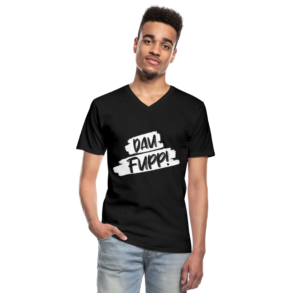 Dau Fupp-Shirt mit V-Ausschnitt - Schwarz