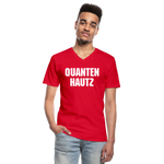 Quanten Hautz -T-Shirt mit V-Ausschnitt - Rot