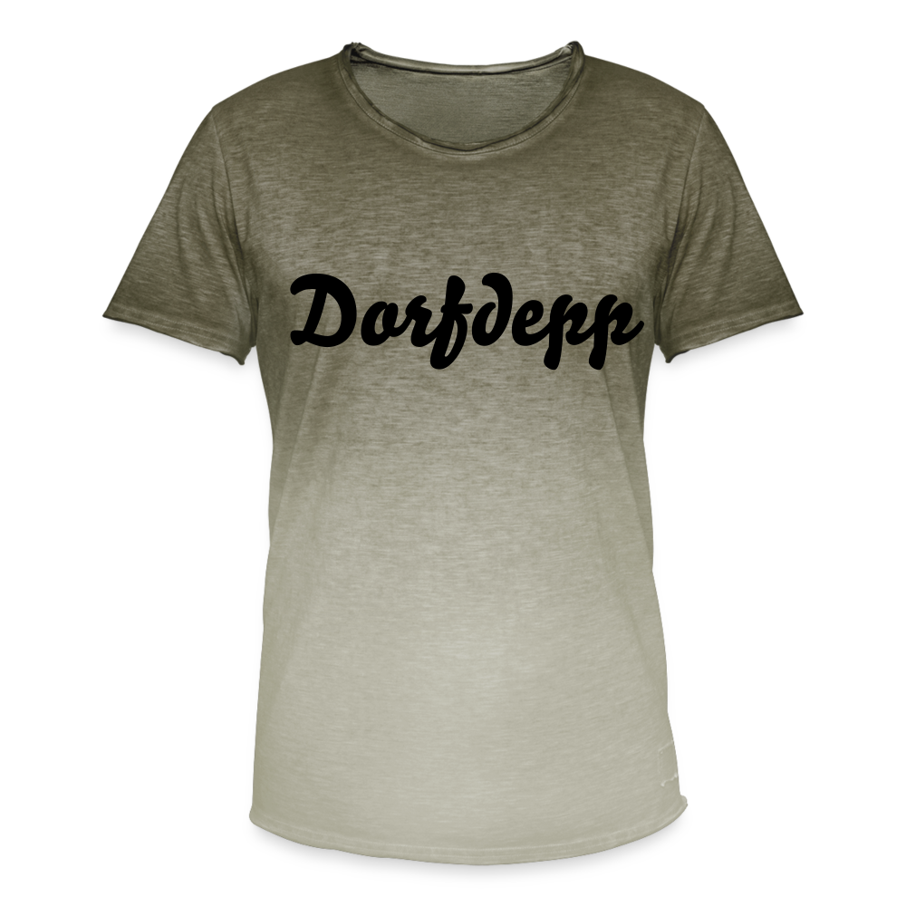 Dorfdepp Männer T-Shirt mit Farbverlauf - Dip Dye Khaki