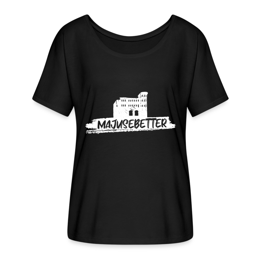 Majusebetter T-Shirt mit Fledermausärmeln - Schwarz