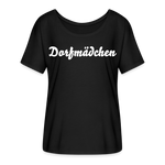 Dorfmädchen T-Shirt mit Fledermausärmeln - Schwarz