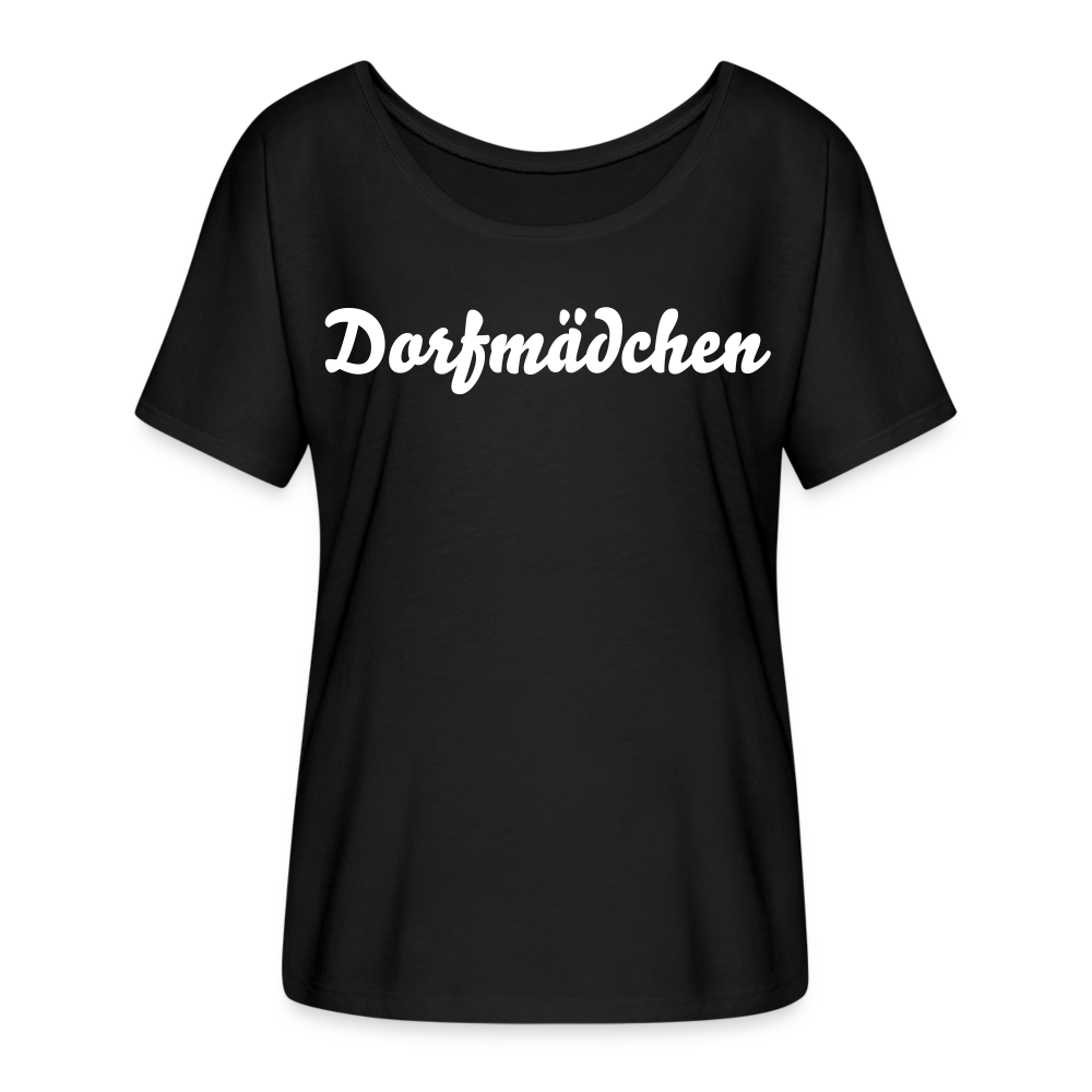 Dorfmädchen T-Shirt mit Fledermausärmeln - Schwarz