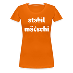 Stabil Mädschi Frauen Premium T-Shirt - Orange