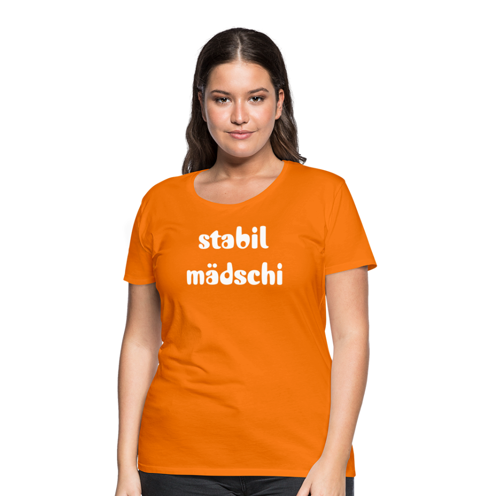 Stabil Mädschi Frauen Premium T-Shirt - Orange
