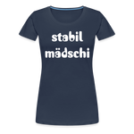 Stabil Mädschi Frauen Premium T-Shirt - Navy