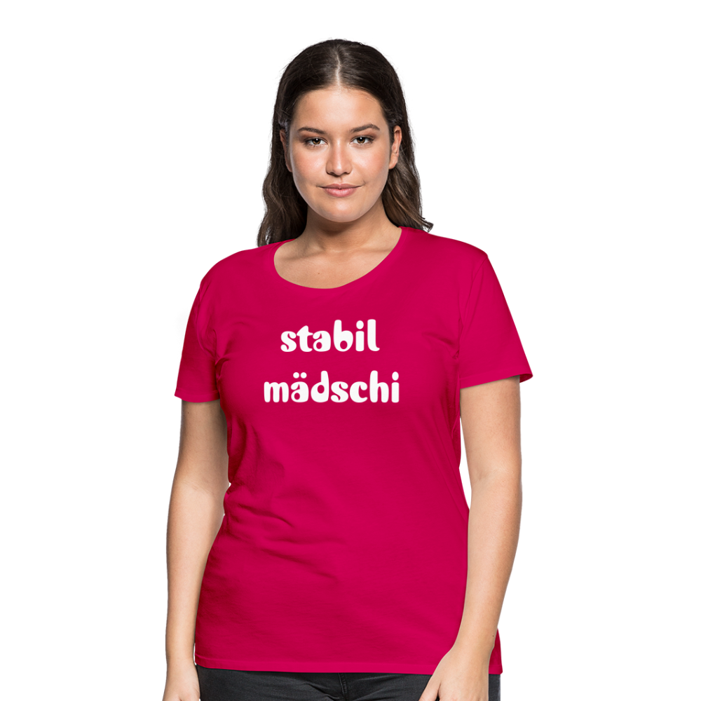 Stabil Mädschi Frauen Premium T-Shirt - dunkles Pink