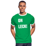 Oh Leck! Männer Kontrast-T-Shirt - Kelly Green/Weiß