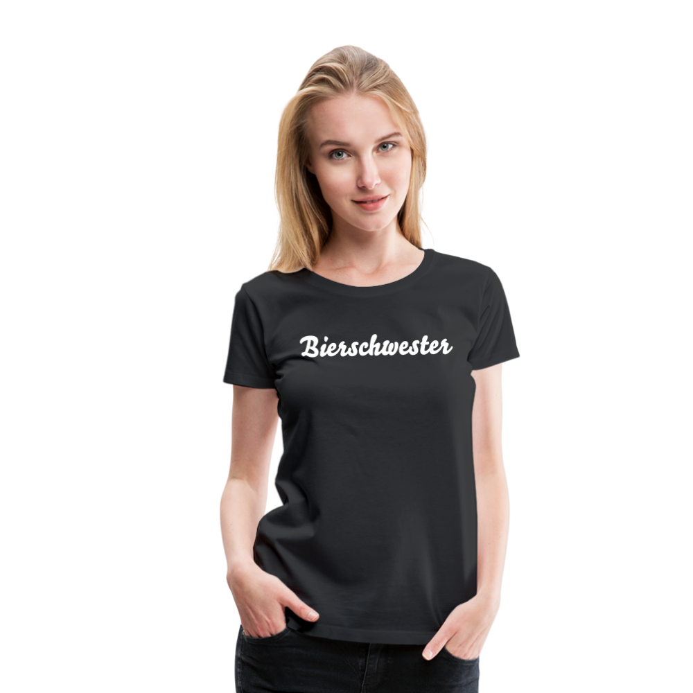 Bierschwester Frauen Premium T-Shirt - Schwarz
