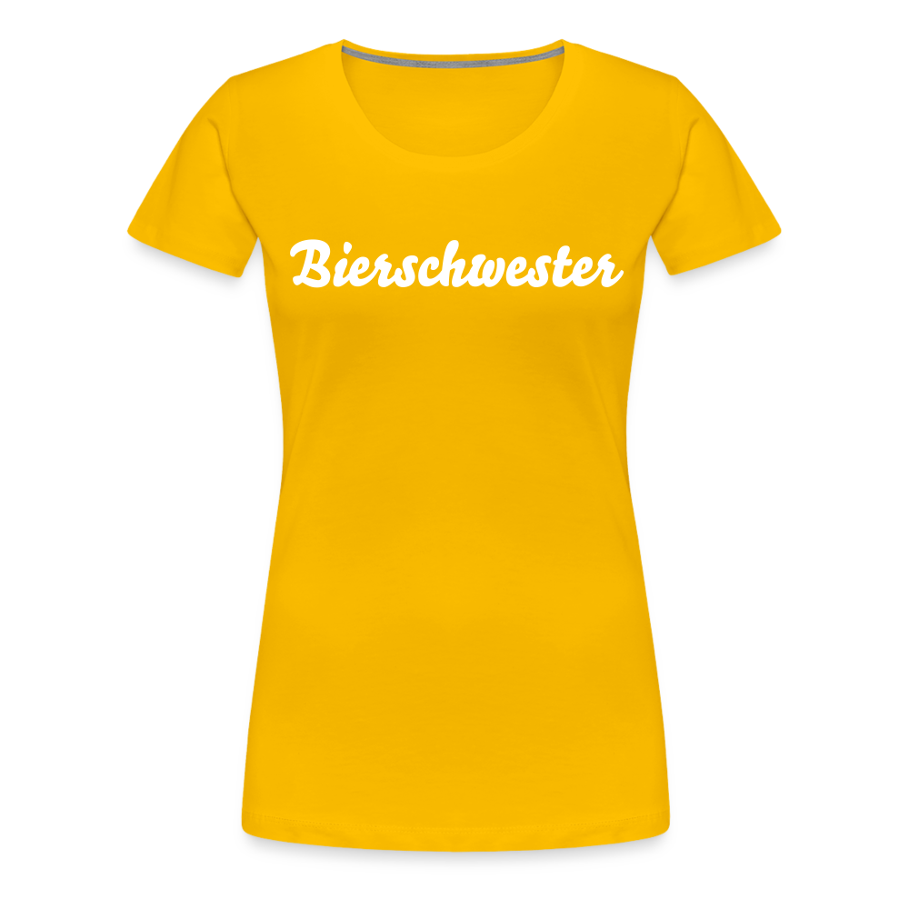 Bierschwester Frauen Premium T-Shirt - Sonnengelb