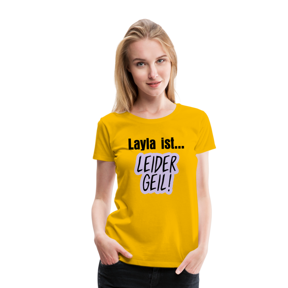 Layla Frauen Premium T-Shirt - Sonnengelb