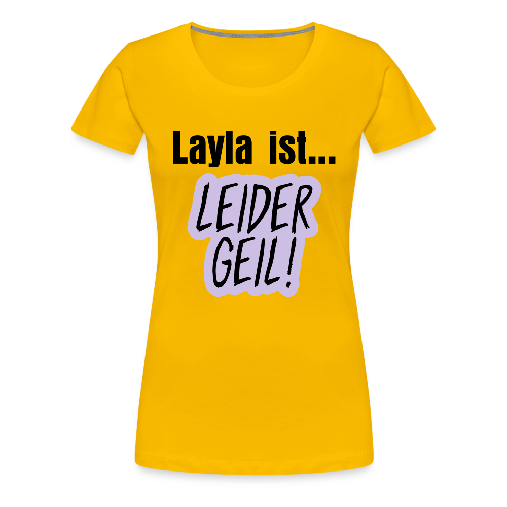 Layla Frauen Premium T-Shirt - Sonnengelb