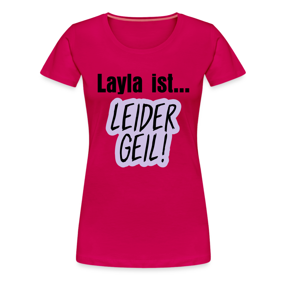 Layla Frauen Premium T-Shirt - dunkles Pink