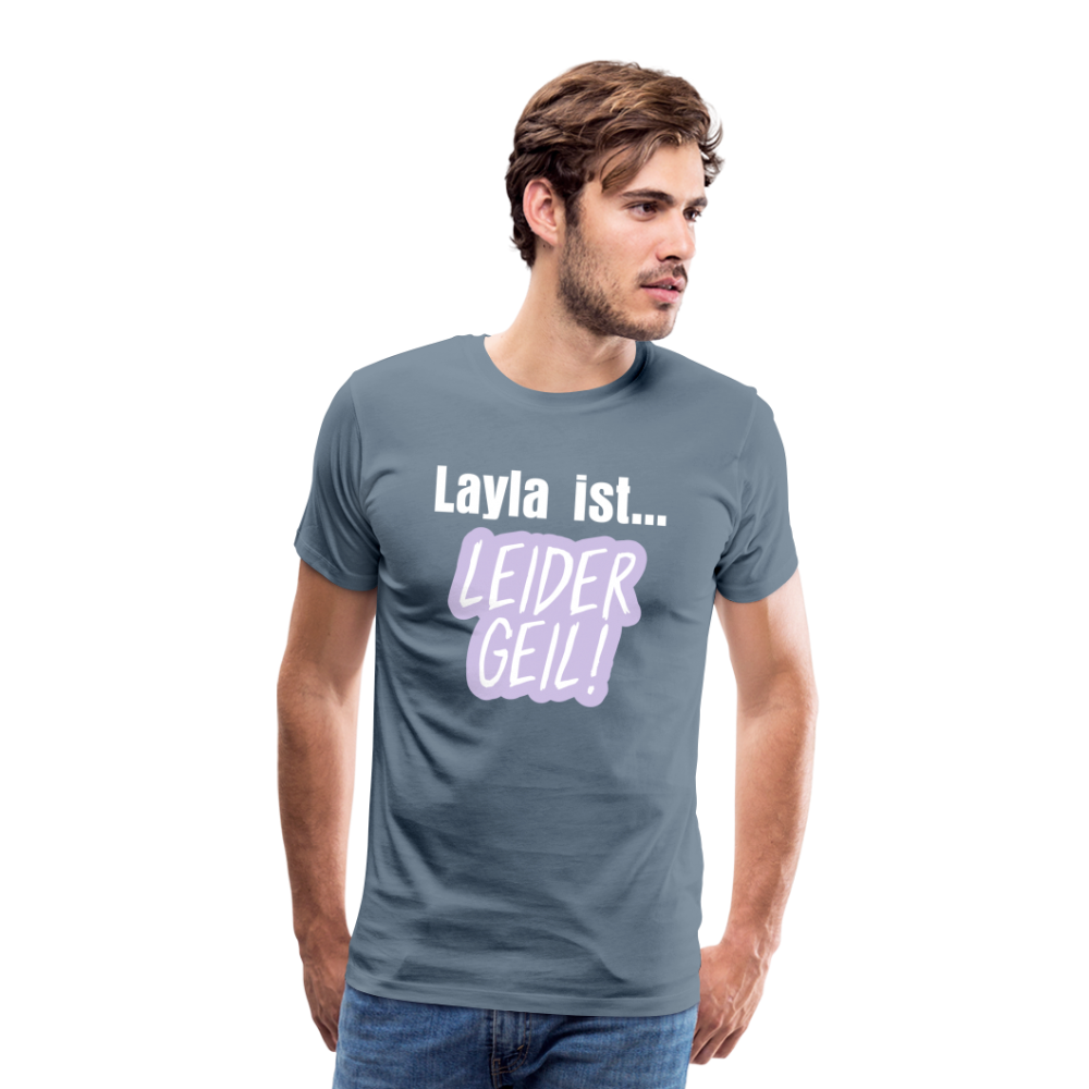 Layla Männer Premium T-Shirt - Blaugrau