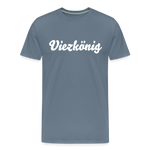 Viezkönig Männer Premium T-Shirt - Blaugrau