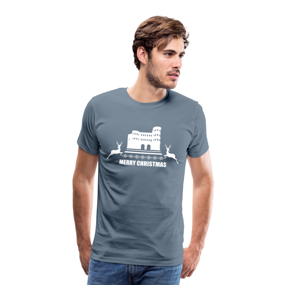 Weihnchts- Männer Premium T-Shirt - Blaugrau