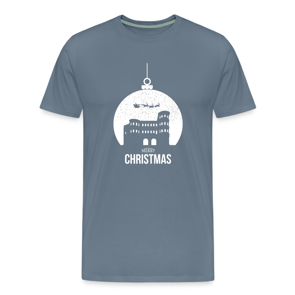 Weihnachts- Männer Premium T-Shirt - Blaugrau