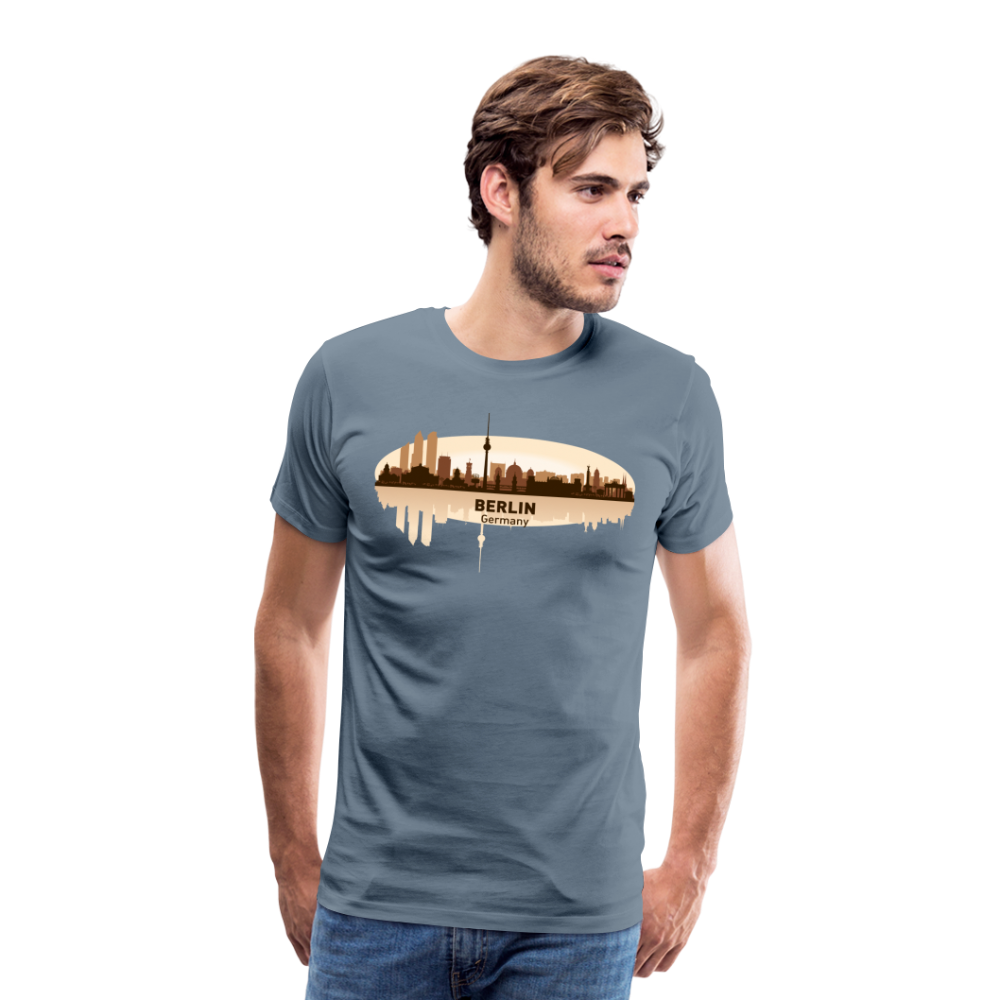 Berlin Männer Premium T-Shirt - Blaugrau