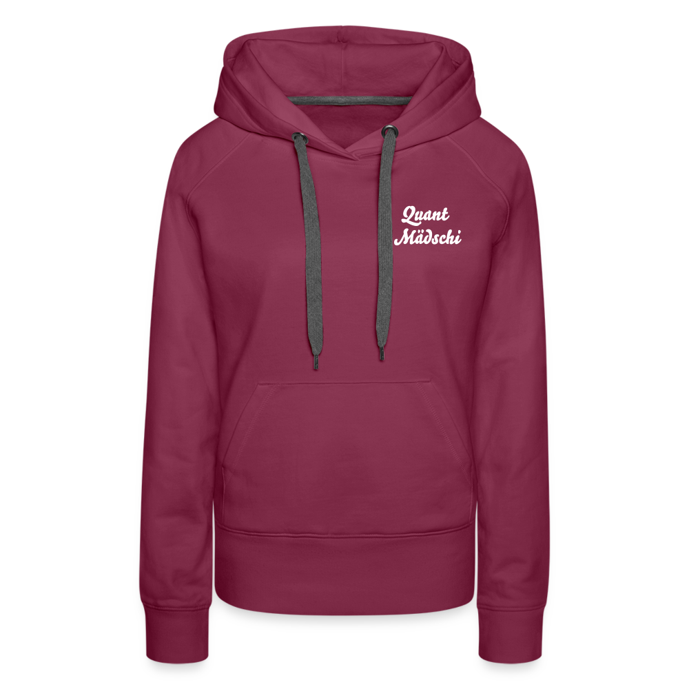 Quant Mädschi Frauen Premium Hoodie - Bordeaux