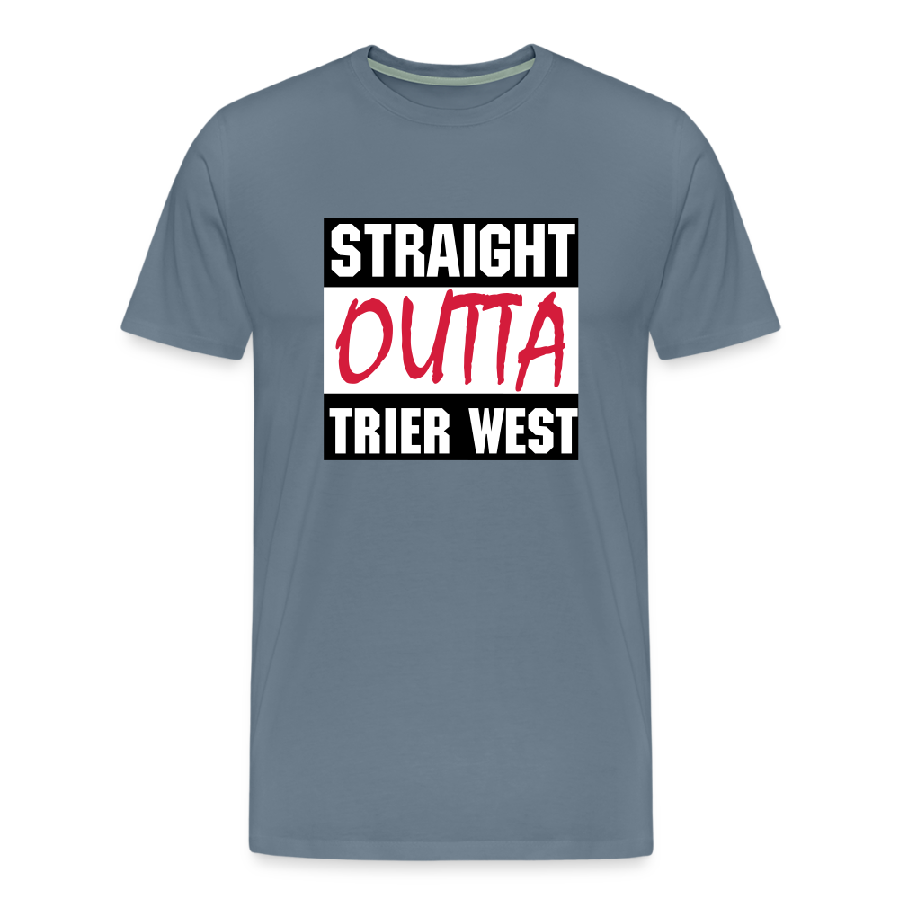 Trier West Männer Premium T-Shirt - Blaugrau