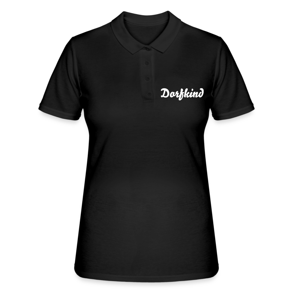 Dorfkind Frauen Polo Shirt - Schwarz