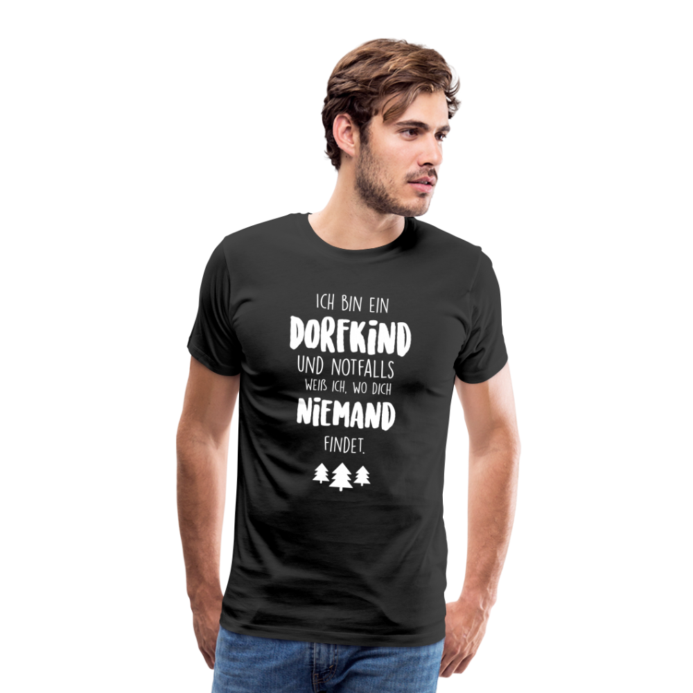 Dorfkind Motiv Männer Premium T-Shirt - Schwarz