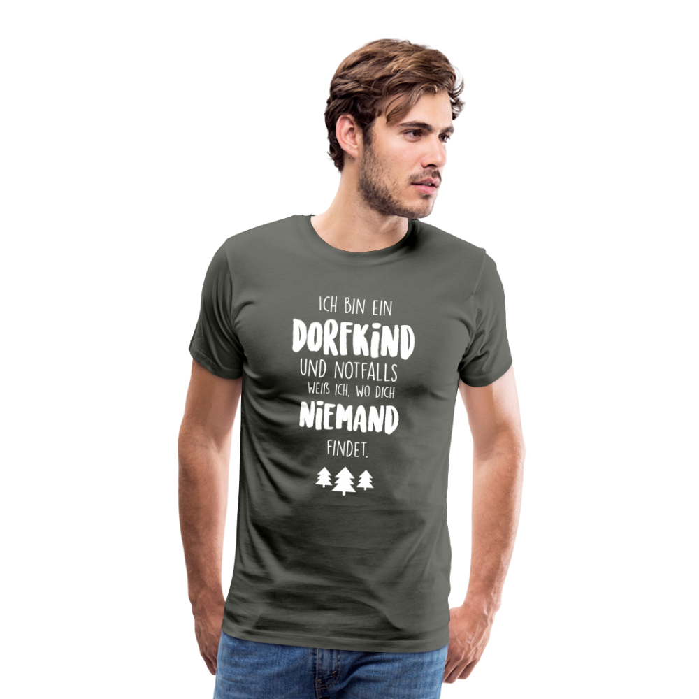Dorfkind Motiv Männer Premium T-Shirt - Asphalt