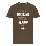 Dorfkind Motiv Männer Premium T-Shirt - Edelbraun