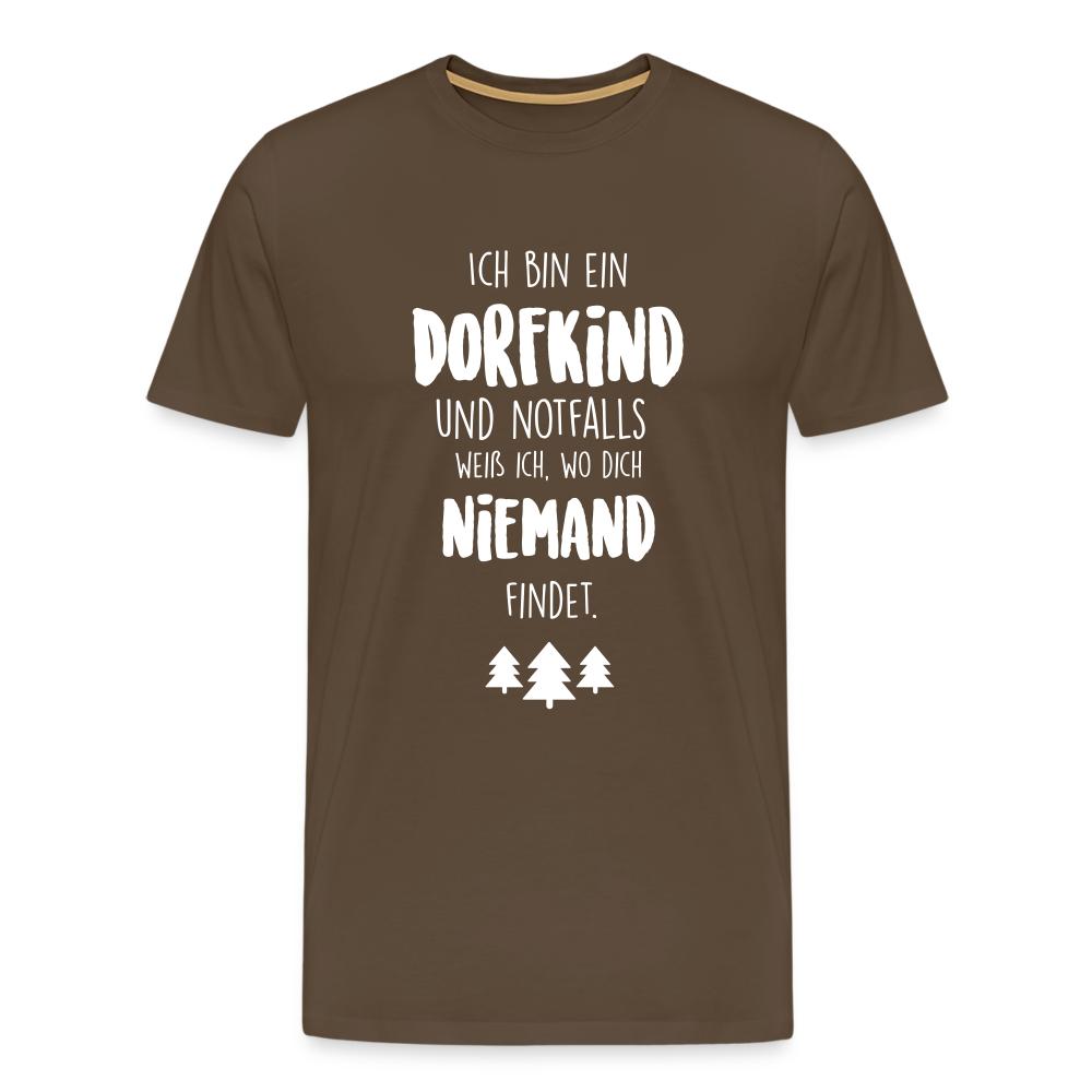 Dorfkind Motiv Männer Premium T-Shirt - Edelbraun