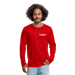 Dorfkind Männer Premium Langarmshirt - Rot