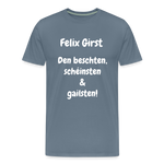 FELIX Männer Premium T-Shirt - Blaugrau