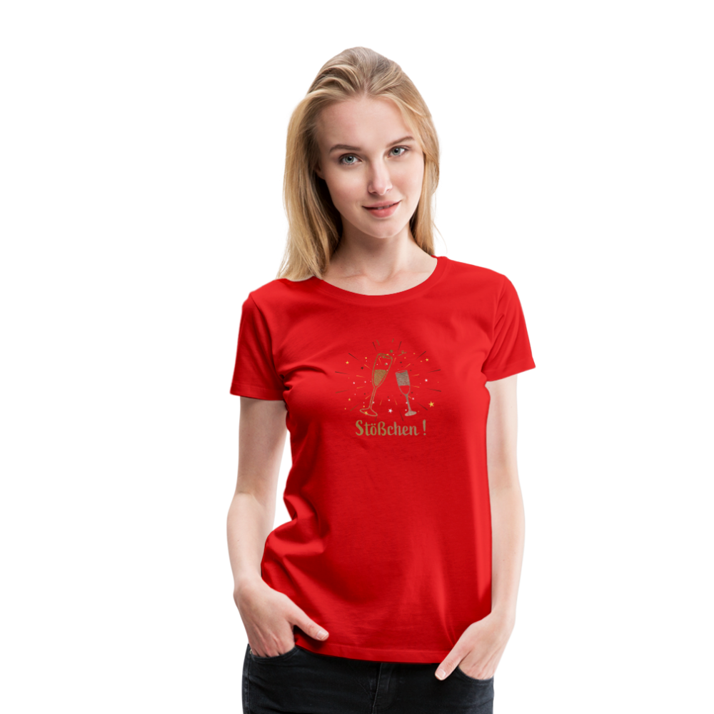 Stößchen Frauen Premium T-Shirt - Rot