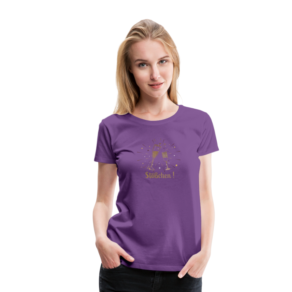 Stößchen Frauen Premium T-Shirt - Lila
