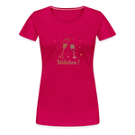 Stößchen Frauen Premium T-Shirt - dunkles Pink
