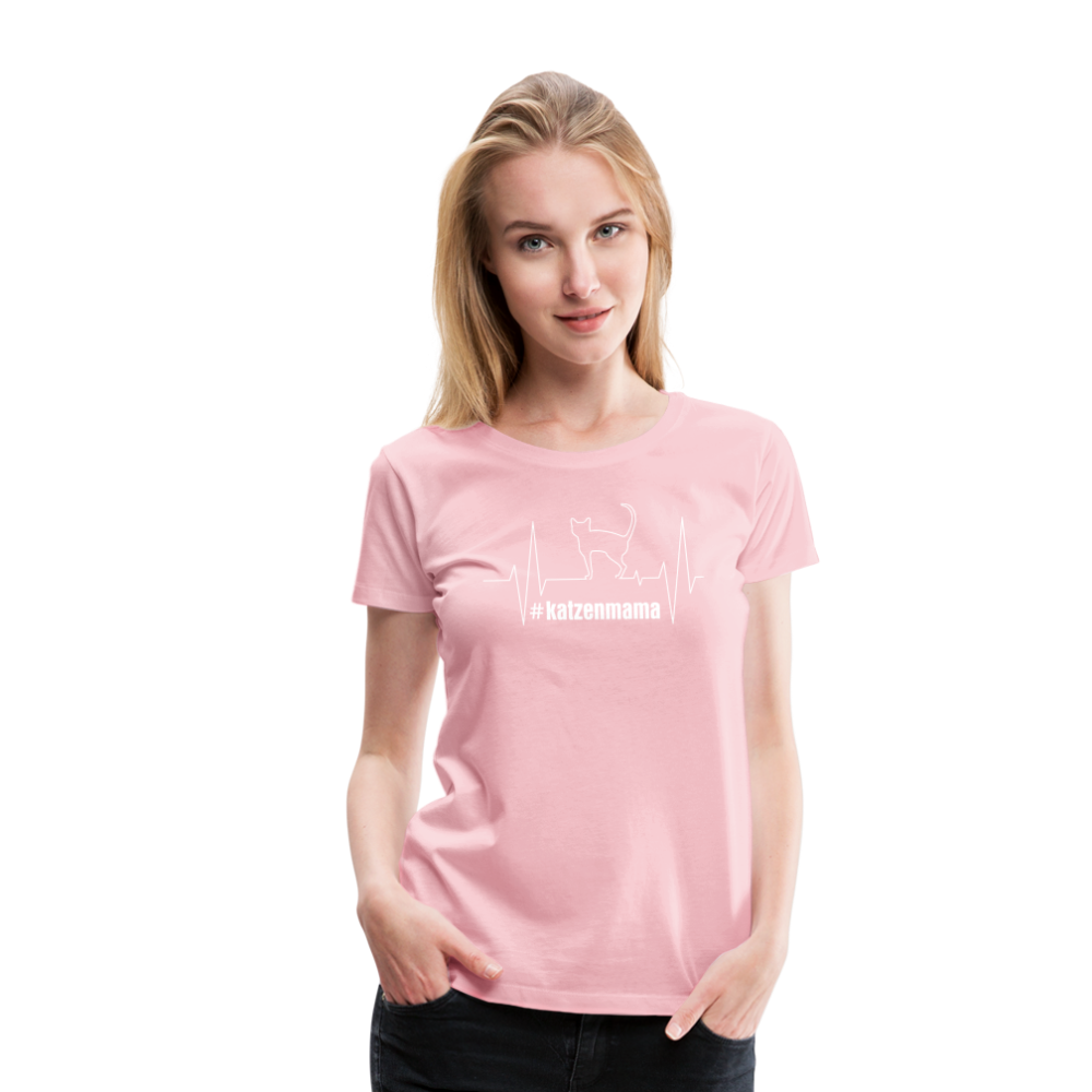 Katzenmama Frauen Premium T-Shirt - Hellrosa