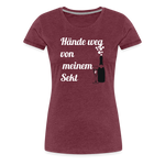 Sekt Frauen Premium T-Shirt - Bordeauxrot meliert