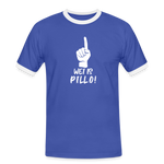 Wei is Pillo Männer Kontrast-T-Shirt - Blau/Weiß